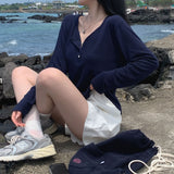 リブドボタンラウンドTシャツ