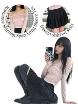 freesia shirred skirt