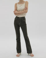 カラードウブーツカットパンツ/no.2378 color dough bootcut pants (4color)