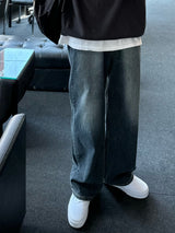 ドローダークブルーデニムパンツ / DROW DARK BLUE DENIM PANTS(ONE COLOR)