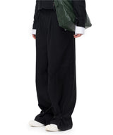 ヘムボタンパンツ / Hem Button Trousers (Black)