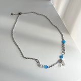 バケーションビズキッチーアクアチェーンハートネックレス/aqu Vacation Biz Kitchee Aqua Chain Heart Necklace