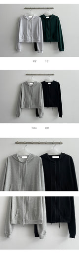 ロンパースバンクロップドフードジップアップ / Romper van Cropped Hood Zip-Up