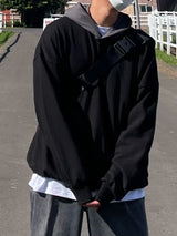 カバーツートンルーズフィットフーディ―/COVER TWO TONE LOOSEFIT HOODY