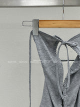 Eiffel Backless Sleeveless Cardigan Set