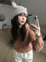 Siamese boucle beanie 