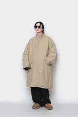 Long bomber  padded jacket