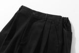Structured Long Balloon Pants (Black)