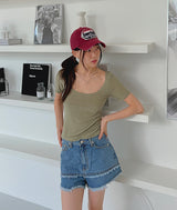 エンビーUネックTシャツ/Envy U-neck T-shirt (3color)