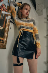 レザーガータースカート / Leather Garter Skirt (4573562404982)