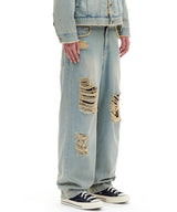 DESTROYED DENIM PANTS (LIGHT BLUE)