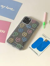 ソフトフラワーカードケース _ クリアハード (アイフォンケース) / Soft flower card case _ Clear hard (iphone case)