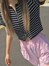 アデリンストライプジップアップ