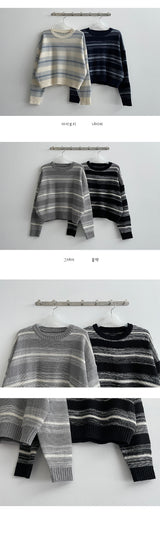 イレギュラーミックスラウンドニットウェア / Irregular Mix Round Knitwear