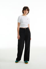 スモールチェリーケーブルクロップ丈のショットスリーブニット／(Eunbi's Pick)SMALL CHERRY CABLE CROP SHORT SLEEVE KNIT [WHITE]