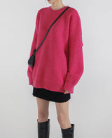 (UNISEX) サイレンスウールオーバーニット