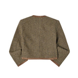 Leona tweed jacket BROWN