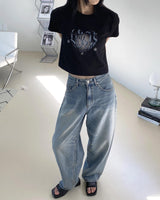 ネバートウィンクルハートウェーブショートスリーブTシャツ