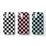 チェッカーボードアイフォンケース/(glossy) Black&White Checkerboard Phone Casecase