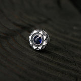 サンライトS1ジェムストーンシルバースタッズイヤリング / Sunlight-S1 Gemstone silver stud earring (4593358209142)