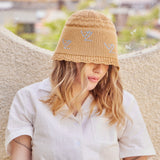 VZ logo jacquard bucket hat Beige