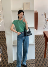メイストーンウォッシングデニムパンツ(2color) (6677075755126)