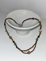 Scal Vintage Layered Beads Jewelry Necklace