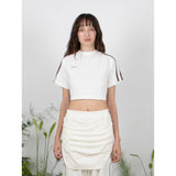 バックレースアップトラックトップ / BACK LACE-UP TRACK TOP - WHITE