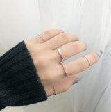 ミニハートレイヤードリングセット / Mini Heart Layered Ring 10 Set (2 color)