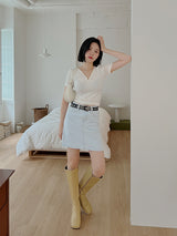 ホワイト デニム スカート / no.6176 White Denim Skirt