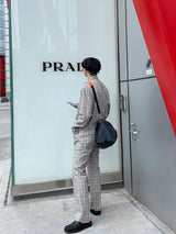 [ASCLO MADE] Linen Check Set Up Slacks (6562351906934)