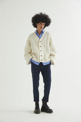 FISHERMAN CARDIGAN IVORY (6613772959862)