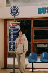 クラシックビッグロゴパーカ・グレー［ユニセックス］/ Classic Big Logo Unisex Gray Hoodie