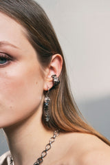 NO.317 [BLACK] GEOMETRY HEART EARCUFF