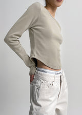 [MADE] Coined Rounding Crop Long Sleeve T-shirt (2SIZE)