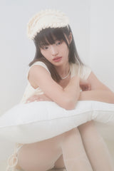 VELVET RIBBON PAJAMA EYE PATCH (IVORY)