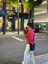 ロイドダブルサイドマルチファンクションオーバーサイズフィットスウェットシャツ / Lloyd's double sided multifunctional oversized fit sweatshirt (12 colors)