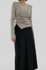 グリースプリーツスカート / Gleise pleated skirt (3color)