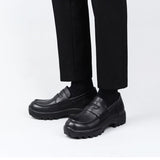 DAVID STONE レザーローファー / DAVID STONE LEATHER LOAFER (track vibram edition)
