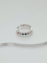 silver925 rainbow ring