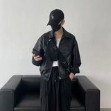 レザークロップドジャケット / UI leather cropped jacket