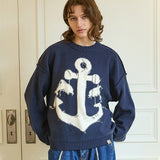 Marine reversible graphic knit