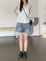 マネウォッシングデニムパート3ショーツショートパンツ/ Mane Washing Denim Part 3 Shorts Short Pants