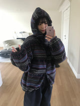 エウクレイデスパターンフードジップアップ
