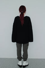 ラージVネックニット/Large V-Neck Knit (7color)