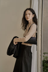 ドレープジャージートップス/DRAPE JERSEY TOP_BEIGE