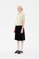 モノチェリーオープンカラーニット / MONO CHERRY OPEN COLLAR KNIT [IVORY]