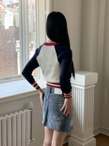 ツカダメージブラシウォッシングミニデニムスカート/Tsuka Damage Brush Washing Mini Denim Skirt