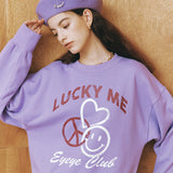 EYEYE LUCKY ME EMOJI SWEATSHIRT_LAVENDER (EEOO3WSR04W) (6622906744950)