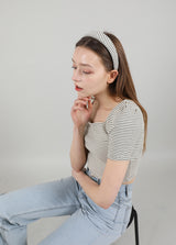 ストライプパフTシャツ / Stripe Puff T-shirt Ivory